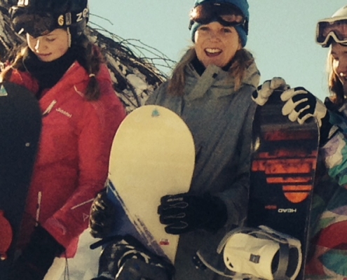 Snowboard freeride teenagers Belalp